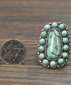 Social Butterfly Collection New Arrivals Natural Turquoise Stone Ring