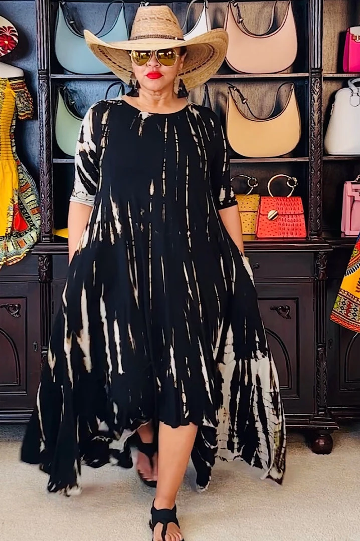 Social Butterfly Collection New Arrivals Black Taupe Tie Dye Handkerchief Dress 18 Social Butterfly Collection New Arrivals Black Taupe Tie Dye Handkerchief Dress