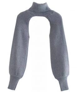 Social Butterfly Collection Accessories Turtleneck Sweater Scarf With Sleeves