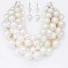 Social Butterfly Collection New Arrivals White Mixed Cluster Pearl Necklace