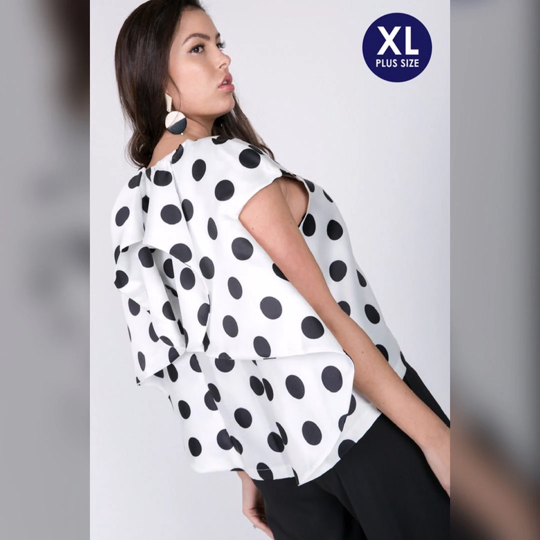 Social Butterfly Collection White Black Polka Dot Cascading Back Jacket 13 Social Butterfly Collection White Black Polka Dot Cascading Back Jacket