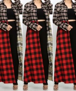 Social Butterfly Collection Plaid Check Multi Color Duster Dress 56 Social Butterfly Collection Plaid Check Multi Color Duster Dress