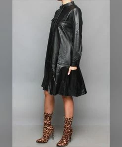 Social Butterfly Collection Black Faux Leather Dress Plus Sizes 15 Social Butterfly Collection Black Faux Leather Dress Plus Sizes