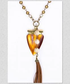 Social Butterfly Collection Arrowhead Pendant Tassel Necklace