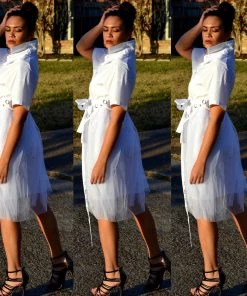 Social Butterfly Collection White Or Black Button Down Grommet Detail Top