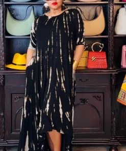 Social Butterfly Collection New Arrivals Black Taupe Tie Dye Handkerchief Dress 37 Social Butterfly Collection New Arrivals Black Taupe Tie Dye Handkerchief Dress