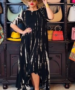 Social Butterfly Collection New Arrivals Black Taupe Tie Dye Handkerchief Dress 35 Social Butterfly Collection New Arrivals Black Taupe Tie Dye Handkerchief Dress