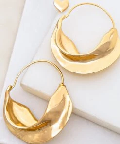 Social Butterfly Collection Gold Crescent Moon Shaped Earrings 10 Social Butterfly Collection Gold Crescent Moon Shaped Earrings