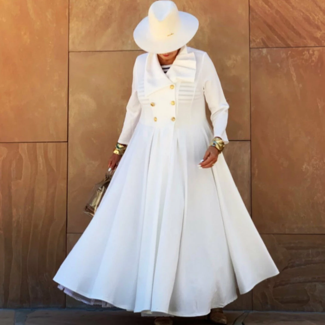 Social Butterfly Collection Long Off White Duster Coat Dress 7 Social Butterfly Collection Long Off White Duster Coat Dress