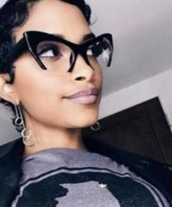 Social Butterfly Collection Cat Eye Semi Rimless Glasses