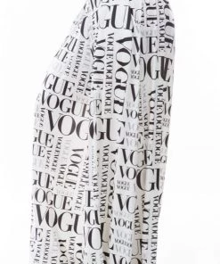 Social Butterfly Collection White Black Vogue Print Palazzo Pants New Arrivals