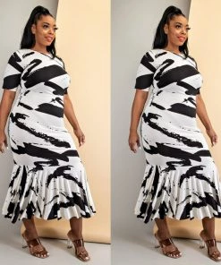 Social Butterfly Collection Plus Size Black White Form Fitted Dress 15 Social Butterfly Collection Plus Size Black White Form Fitted Dress