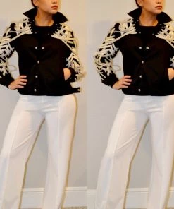 Social Butterfly Collection Detailed Black Jacket With Lace Up Drawstrings