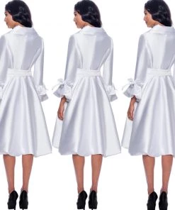 Social Butterfly Collection New Arrivals White Bubble Hemline Coat Dress