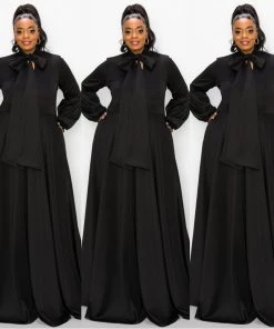 Social Butterfly Collection Black Necktie Maxi Dress New Arrivals