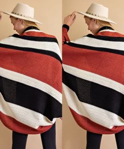 Social Butterfly Collection Bold Multi Color Loose Fit Cardigan Sale