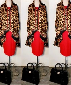 Social Butterfly Collection Sale Plus Size Animal Print Red Trim Detail Blouse 32 Social Butterfly Collection Sale Plus Size Animal Print Red Trim Detail Blouse