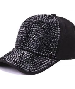 Social Butterfly Collection New Arrivals Black Bling Fashion Cap