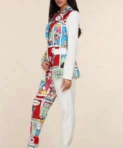 Social Butterfly Collection New Arrivals Color Block Plus Size Two Piece Pant Suit