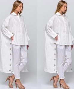 Social Butterfly Collection New Arrivals White Grommet Detailing High Low Top