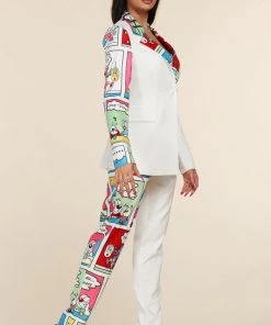 Social Butterfly Collection New Arrivals Color Block Plus Size Two Piece Pant Suit