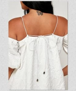 Social Butterfly Collection New Arrivals Textured Cold Shoulder Off White Dress 19 Social Butterfly Collection New Arrivals Textured Cold Shoulder Off White Dress