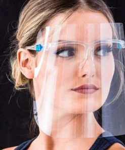 Social Butterfly Collection Clear Full Face Plastic Face Shield