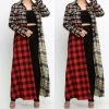 Social Butterfly Collection Dresses Multi Color Plaid Check Pattern Duster Dress 1 Social Butterfly Collection Dresses Multi Color Plaid Check Pattern Duster Dress