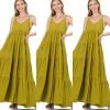 Social Butterfly Collection New Arrivals Plus Size Olive Mustard Cotton Sundress
