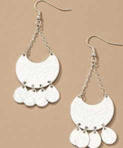 Social Butterfly Collection New Arrivals Silver Or Gold Hammered Teardrop Earrings