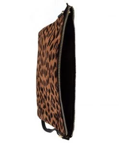 Social Butterfly Collection Sale Leopard Animal Print Faux Cowhide Crossbody Clutch Handbag
