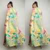 Social Butterfly Collection Bright Color Print Two Piece Dress Duster Set New Arrivals