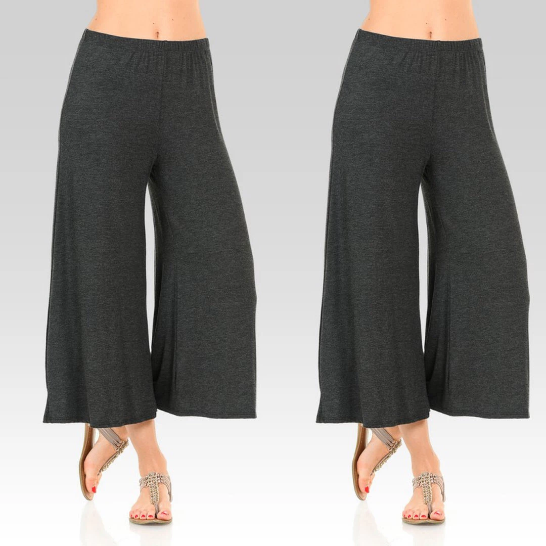 Social Butterfly Collection Plus Size Gray Culotte Pants 4 Social Butterfly Collection Plus Size Gray Culotte Pants