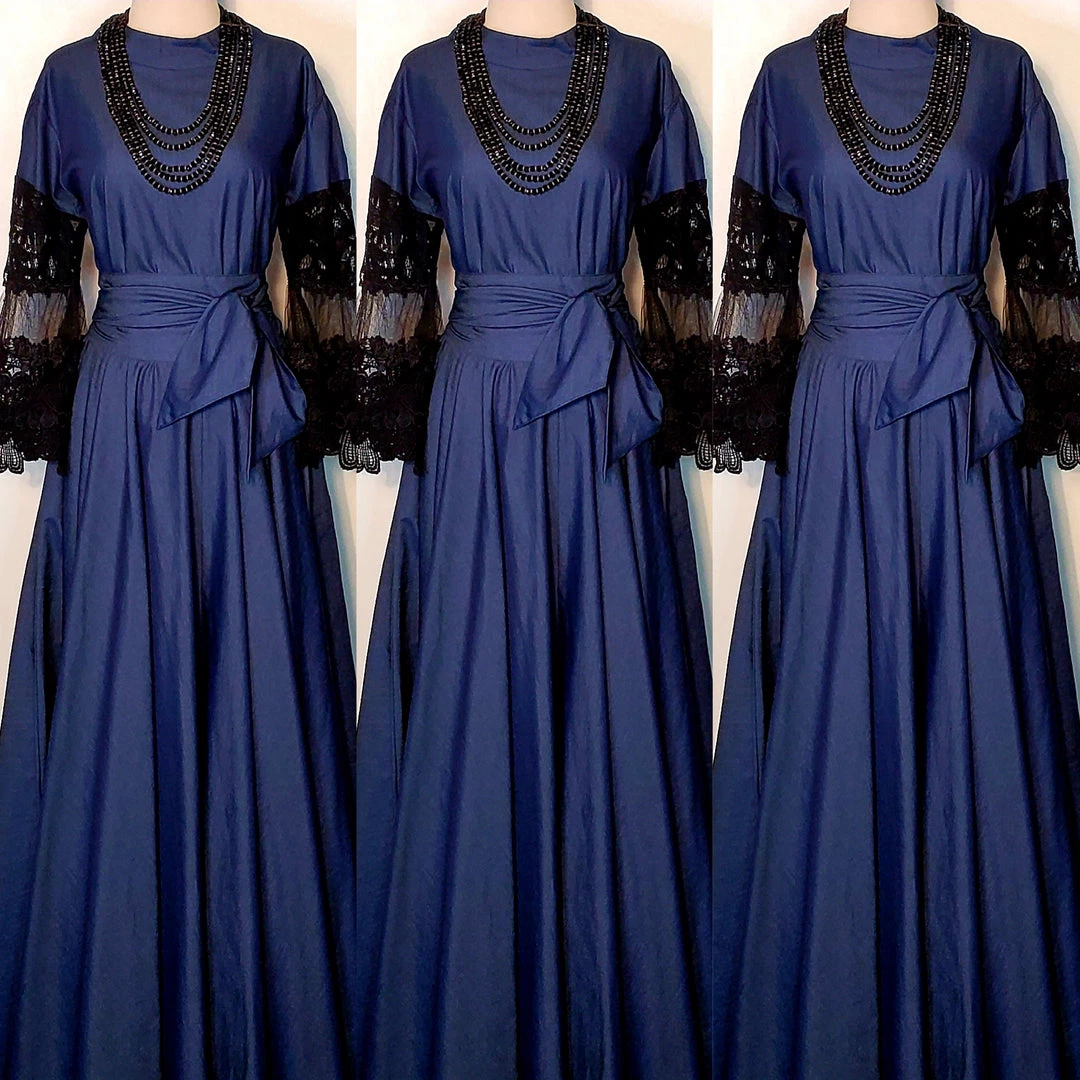 Social Butterfly Collection Denim Black Lace Sleeve Maxi Dress New Arrivals 4 Social Butterfly Collection Denim Black Lace Sleeve Maxi Dress New Arrivals