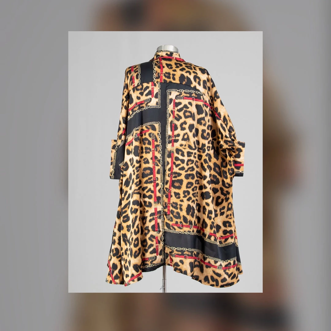 Social Butterfly Collection Sale Plus Size Animal Print Red Trim Detail Blouse 14 Social Butterfly Collection Sale Plus Size Animal Print Red Trim Detail Blouse