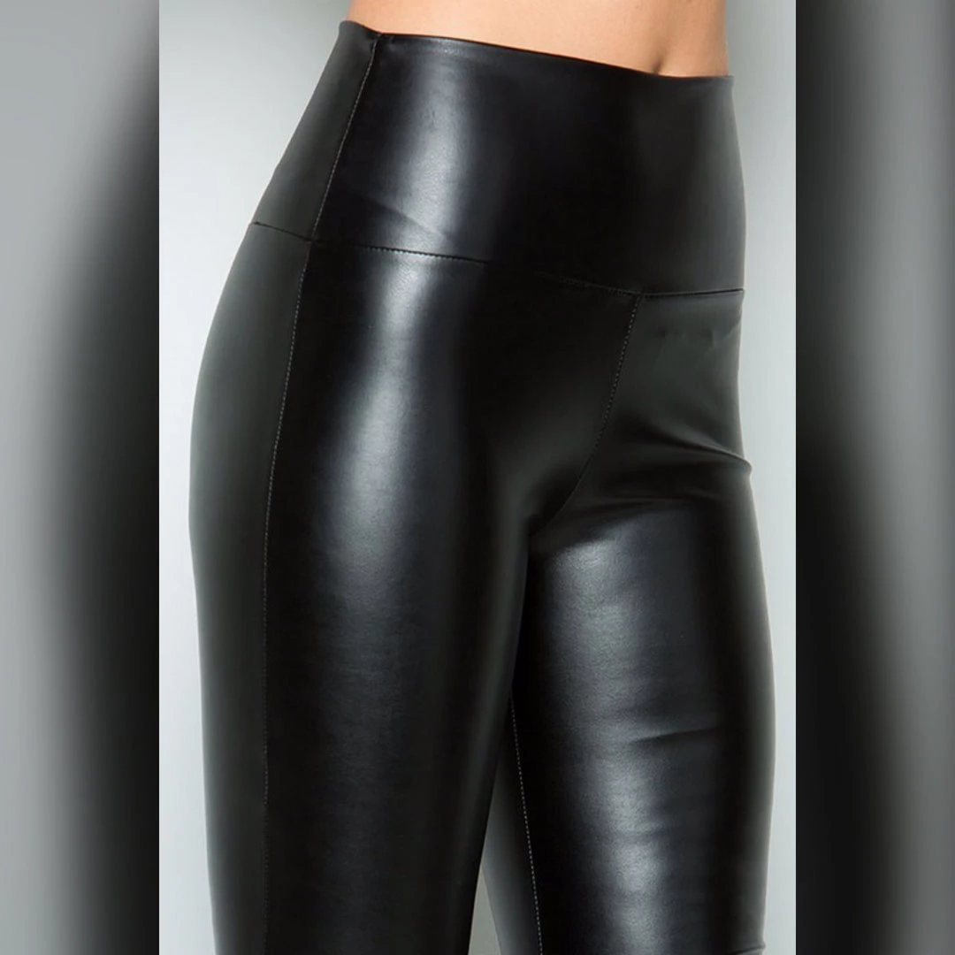 Social Butterfly Collection Black Faux Leather Liquid Leggings 12 Social Butterfly Collection Black Faux Leather Liquid Leggings
