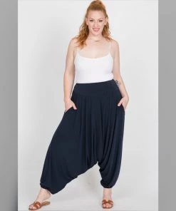 Social Butterfly Collection New Arrivals Black Jersey Knit Jeannie Pants