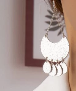 Social Butterfly Collection New Arrivals Silver Or Gold Hammered Teardrop Earrings