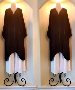 Social Butterfly Collection Black High Low Front Zipper Dress Top Sale