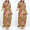 Social Butterfly Collection New Arrivals Multi Color Plus Size Two Piece Skirt Set