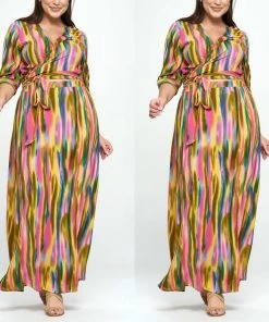 Social Butterfly Collection New Arrivals Multi Color Plus Size Two Piece Skirt Set