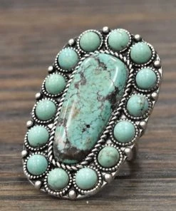 Social Butterfly Collection New Arrivals Natural Turquoise Stone Ring
