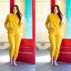 Social Butterfly Collection Yellow Plus Size Two Piece Hoodie Pant Set 1 Social Butterfly Collection Yellow Plus Size Two Piece Hoodie Pant Set