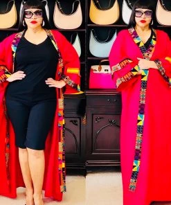 Social Butterfly Collection Magenta Kimono Duster