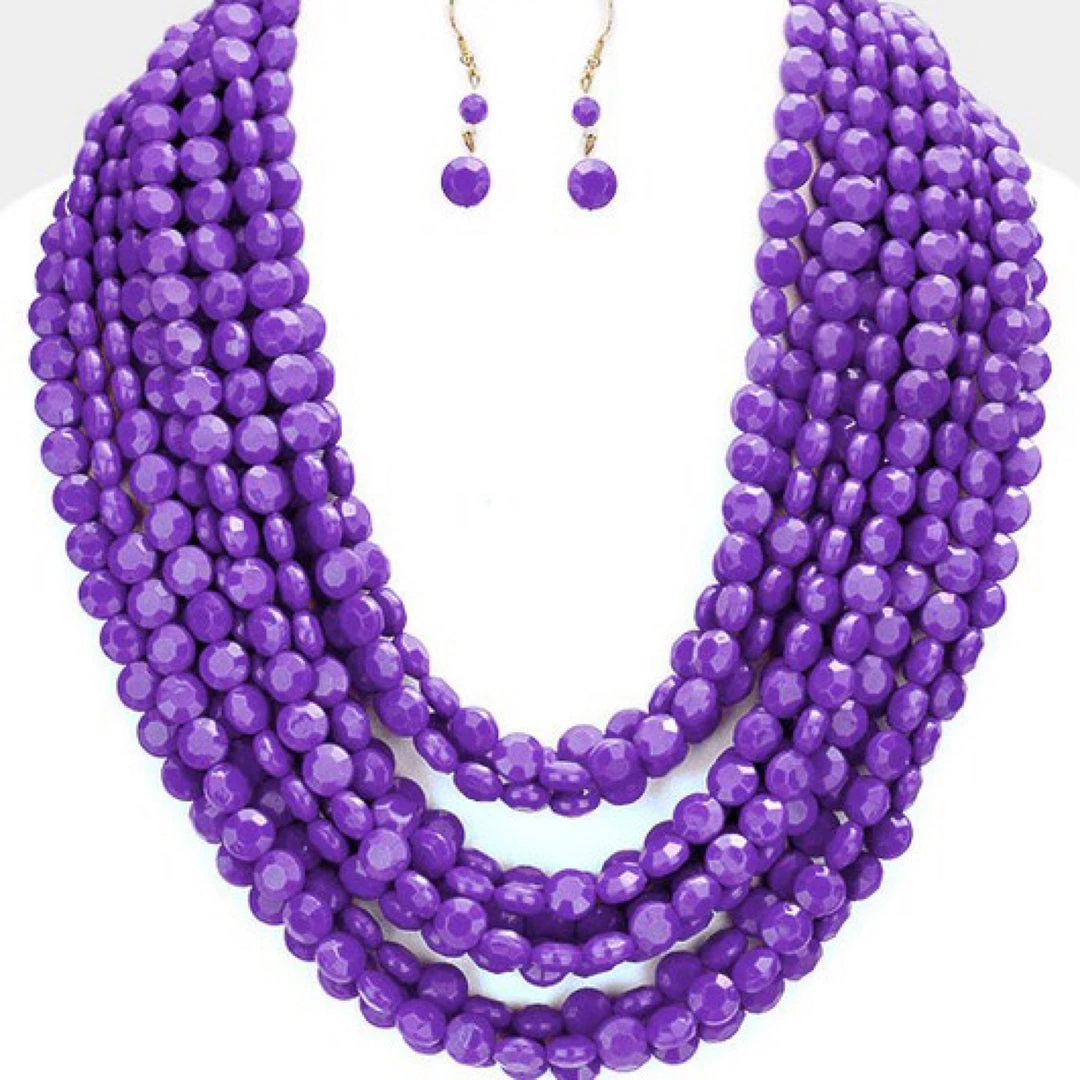 Social Butterfly Collection Purple Multi Strand Bead Necklace Sale 7 Social Butterfly Collection Purple Multi Strand Bead Necklace Sale