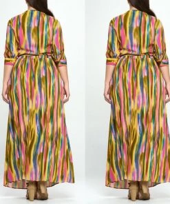 Social Butterfly Collection New Arrivals Multi Color Plus Size Two Piece Skirt Set