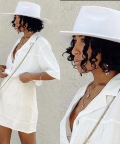 Social Butterfly Collection Winter White Or Black Wool Rancher Style Hat Accessories