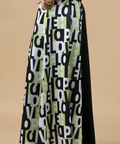 Social Butterfly Collection Black Color Print Palazzo Pants