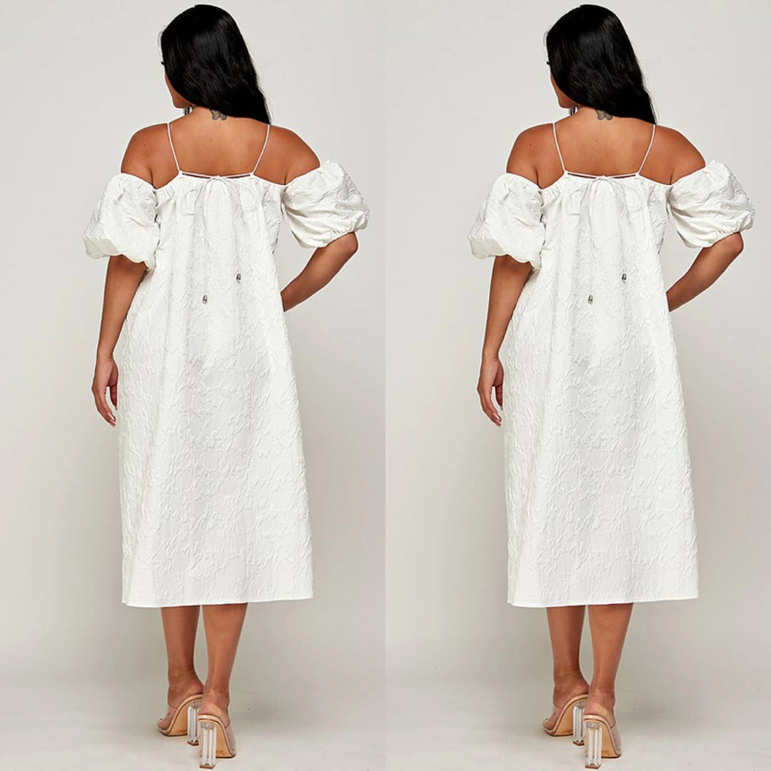 Social Butterfly Collection New Arrivals Textured Cold Shoulder Off White Dress 10 Social Butterfly Collection New Arrivals Textured Cold Shoulder Off White Dress