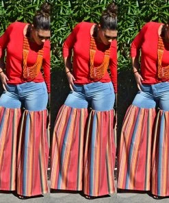 Social Butterfly Collection Distressed Light Denim Red Multi Color Palazzo Wide Leg Jeans New Arrivals 41 Social Butterfly Collection Distressed Light Denim Red Multi Color Palazzo Wide Leg Jeans New Arrivals